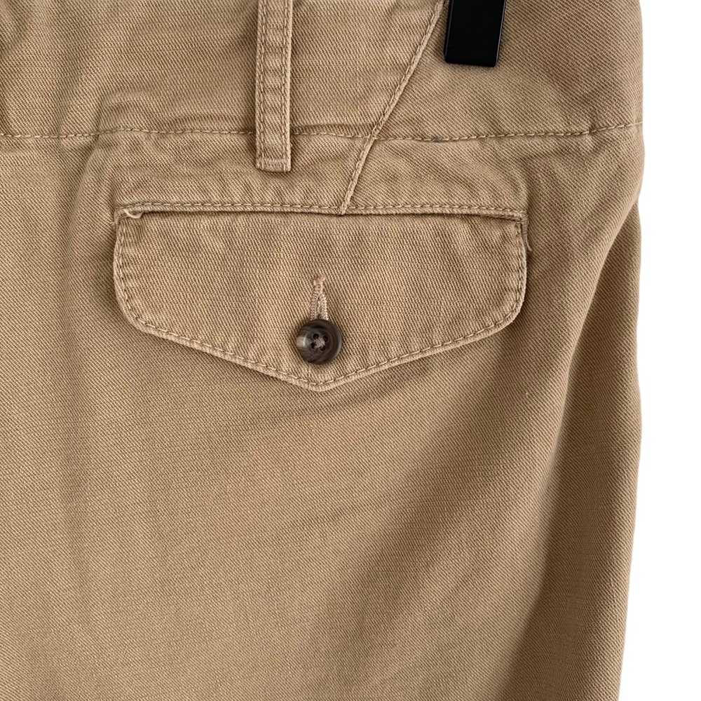 Ralph Lauren Tan Button-Fly Flare-Leg Thick Canvas Khaki Pants - Picture 6 of 8